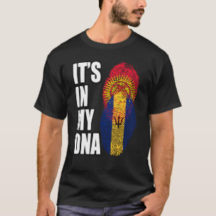 T-shirt Drapeau Du Patrimoine De L'ADN De La Barbade Et Du