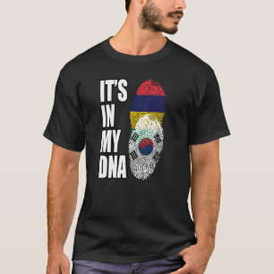 T-shirt Drapeau Du Patrimoine De L'ADN De La Corée Du Sud