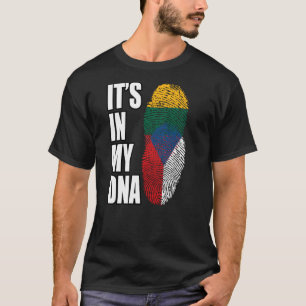 T-shirt Drapeau Du Patrimoine De L'ADN Mélangé Tchèque Et