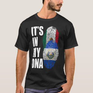 T-shirt Drapeau Du Patrimoine Mélange Mexicain Et Salvador