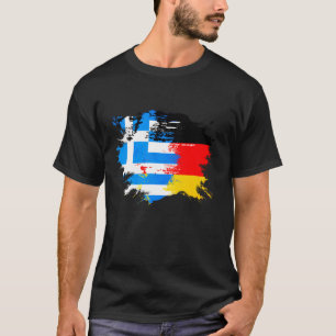 T-shirt Drapeau du patrimoine mixte allemand et grec