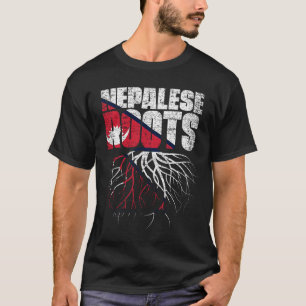 T-shirt Drapeau du patrimoine népalais des racines népalai
