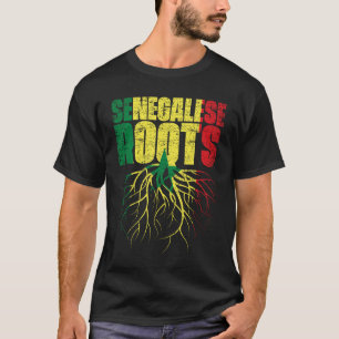 T-shirt Drapeau du patrimoine sénégalais Racines sénégalai