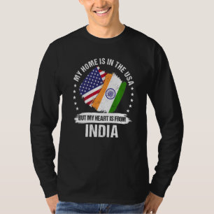 T-shirt Drapeau du patriote américain indien