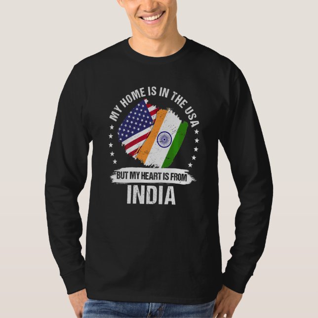 T-shirt Drapeau du patriote américain indien (Devant)