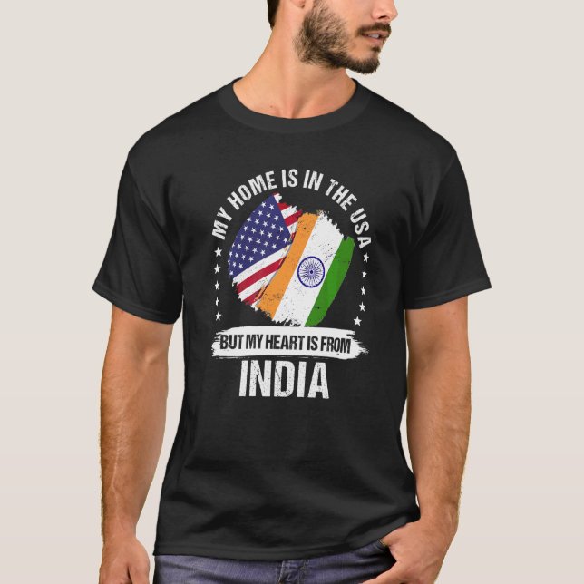 T-shirt Drapeau du patriote américain indien (Devant)
