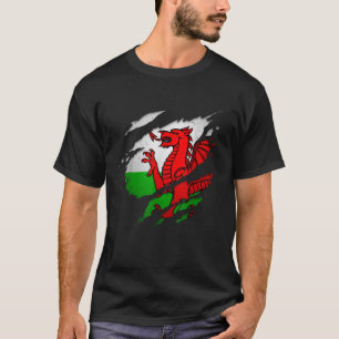 T-shirt Drapeau du Pays de Galles arraché