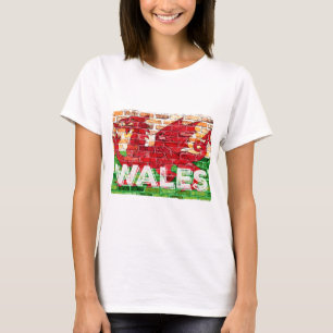 T-shirt Drapeau du Pays de Galles en brique