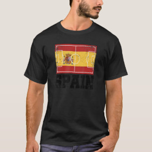 T-shirt Drapeau du pays de terrain de football d'Espagne F