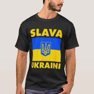T-shirt Drapeau du pays Ukraine Fierté Slava Ukraini