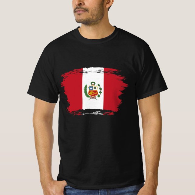 T-shirt Drapeau du Pérou (Devant)