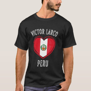 T-shirt Drapeau du Pérou Cœur Ville Victor Larco