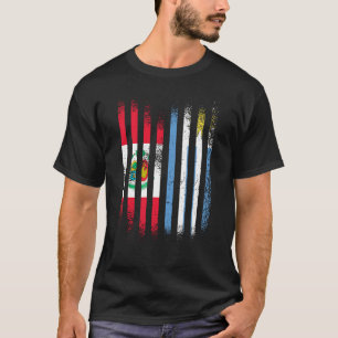 T-shirt Drapeau du Pérou Drapeaux de l'Uruguay cultivés Dr
