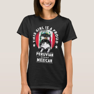 T-shirt Drapeau du Pérou Fierté de citoyenne femme fille n