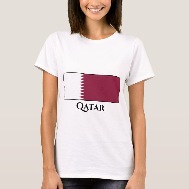 T-shirt Drapeau du Qatar (Devant)