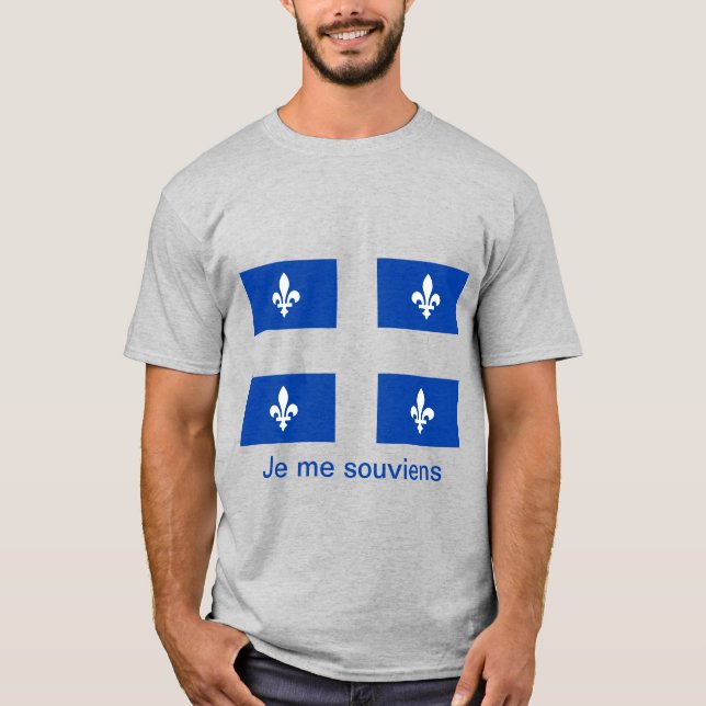 T-shirt Drapeau du Québec  (Devant)