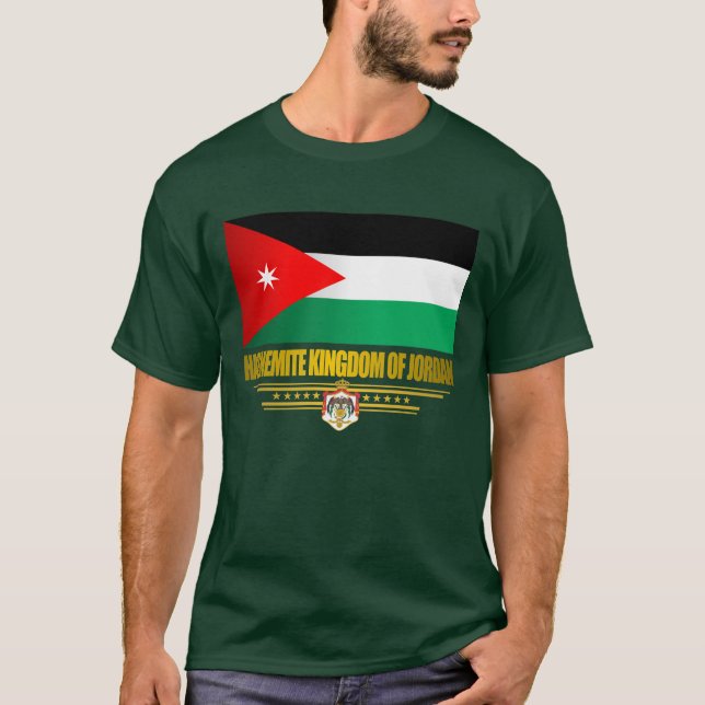 T-shirt Drapeau du Royaume de Jordanie (Devant)