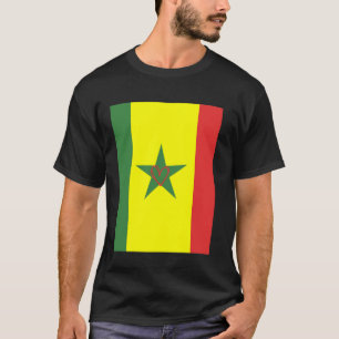T-shirt Drapeau du Sénégal Cœur Sénégalais Fier Patrimoine