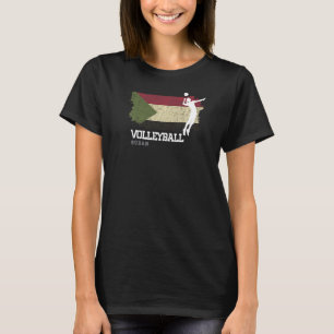 T-shirt Drapeau du Soudan de volleyball filles de volleyba