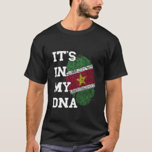 T-shirt Drapeau du Suriname C'est dans mon empreinte digit