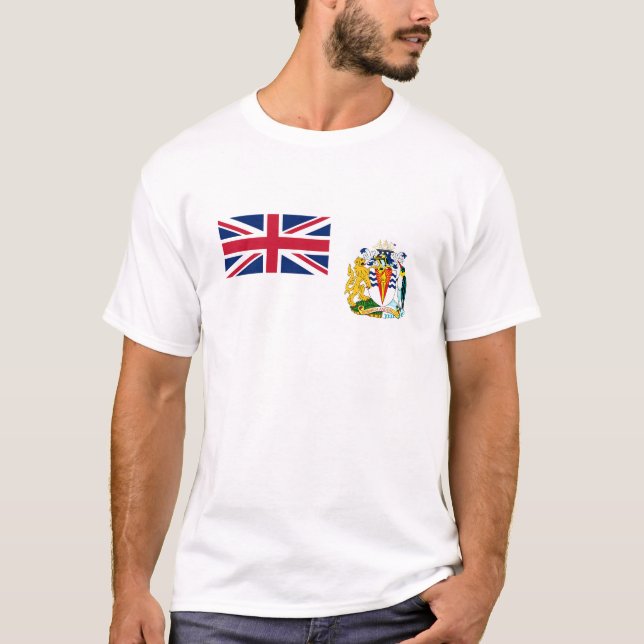 T-shirt Drapeau du territoire antarctique britannique (Devant)