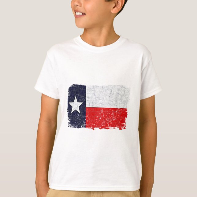 T-SHIRT DRAPEAU DU TEXAS ÂGÉ (Devant)