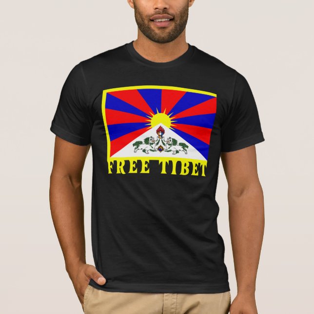 T-shirt Drapeau du Thibet (Devant)