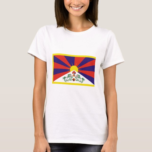 T-shirt Drapeau du Tibet libre (Devant)