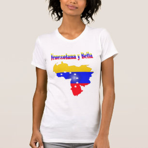 T-shirt Drapeau du Venezuela avec le texte Venezolana Y Be