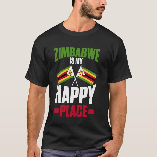 T-shirt Drapeau du Zimbabwe Zimbabwe (Devant)