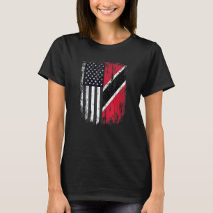 T-shirt Drapeau Duel Trinité-et-Tobago et duel américain c