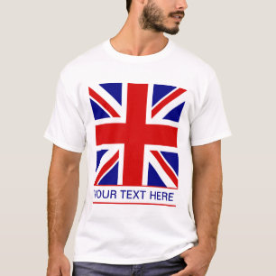 T-shirt Drapeau d'Union Jack plus votre texte