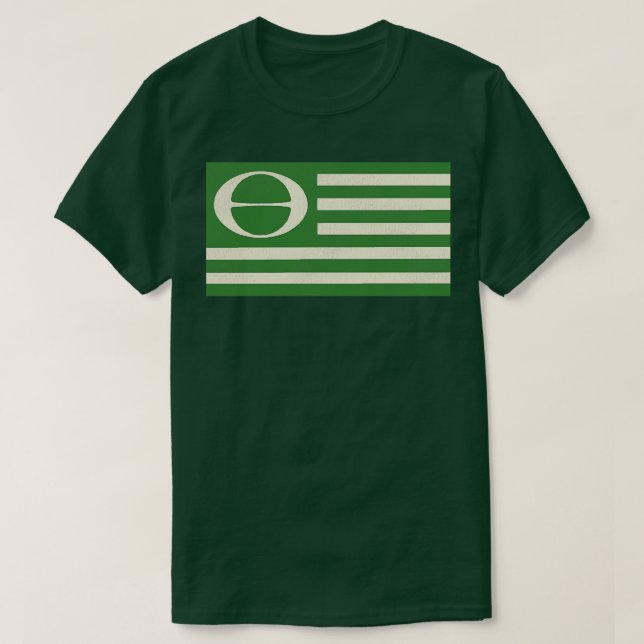 T-shirt Drapeau écologique Jour des terres écologiste Vint (Design devant)