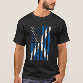 T-shirt Drapeau écossais américain Écosse Amérique États-U