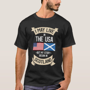 T-shirt Drapeau écossais États-Unis Scotland Roots Cadeaux
