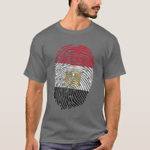 Drapeau égyptien avec une empreinte stylisée T-Shi