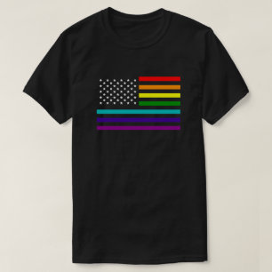 T-SHIRT DRAPEAU EN COULEUR D'ÉGALITÉ DES ÉTATS-UNIS