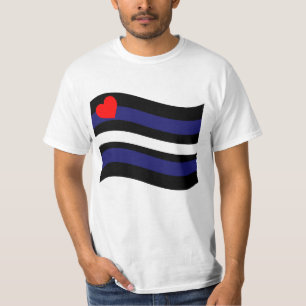 T-SHIRT DRAPEAU EN CUIR QUI FLOTTE