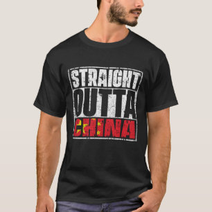 T-shirt Drapeau en face de la Chine