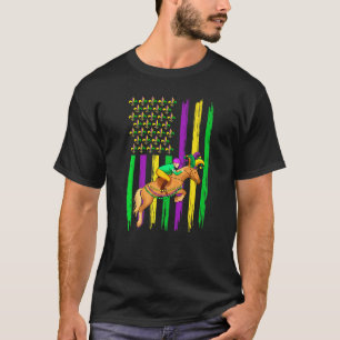 T-shirt Drapeau équestre Casquette rétro américain Mardi G