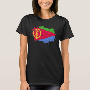 T-shirt Drapeau Érythrée Grunge Pays Drapeau Érythrée