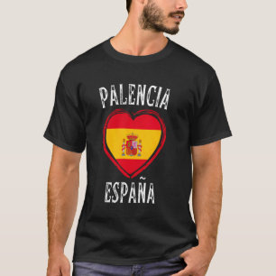 T-shirt Drapeau Espagne Cœur Ville Palencia