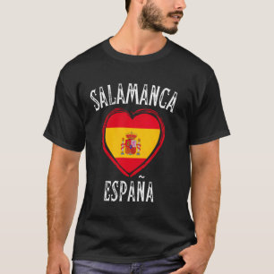 T-shirt Drapeau Espagne Cœur Ville Salamanque