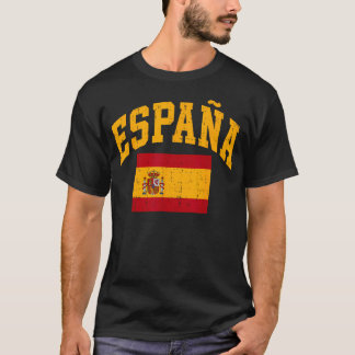 T-shirt Drapeau Espagne Espaa Vintage