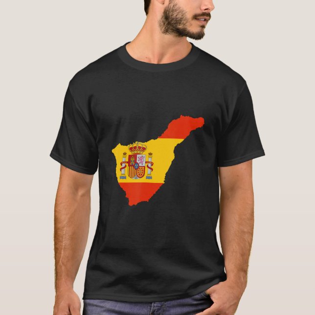 T-shirt Drapeau espagnol à Tenerife contour Tenerife (Devant)