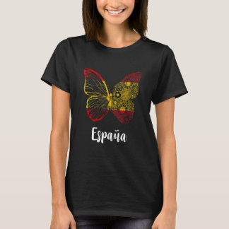 T-shirt Drapeau espagnol Espana Papillon Aile Espagnol Esp