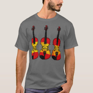 T-shirt Drapeau espagnol violoniste String musicien Spai