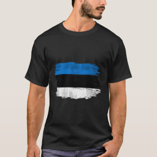 T-shirt Drapeau Estonien