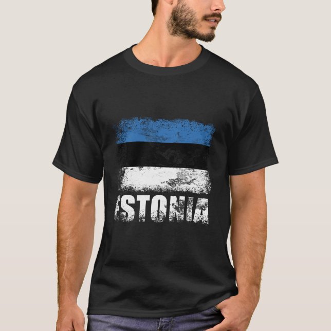 T-shirt Drapeau estonien Doudou estonien pour Noël (Devant)