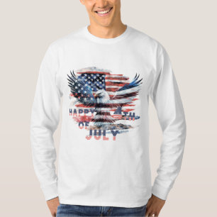 T-shirt Drapeau et aigle des États-Unis. Indépendance